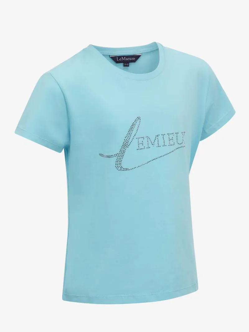 LeMieux Young Rider Diamante T-Shirt Azure - Image 3