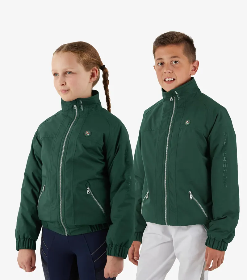 Premier Equine Junior Pro Rider Unisex Riding Jacket Green