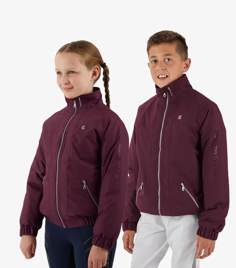 Premier Equine Junior Pro Rider Unisex Riding Jacket Wine
