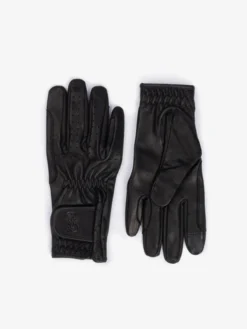 Ps Of Sweden Leather Riding Gloves - Black