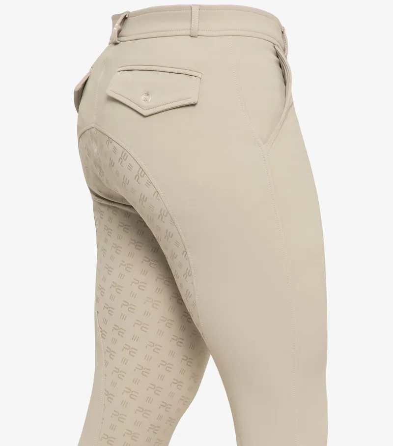 Premier Equine Levanzo Men's Full Seat Gel Riding Breeches Beige - Image 3