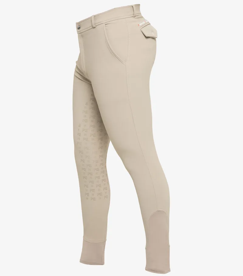 Premier Equine Levanzo Men's Full Seat Gel Riding Breeches Beige - Image 2