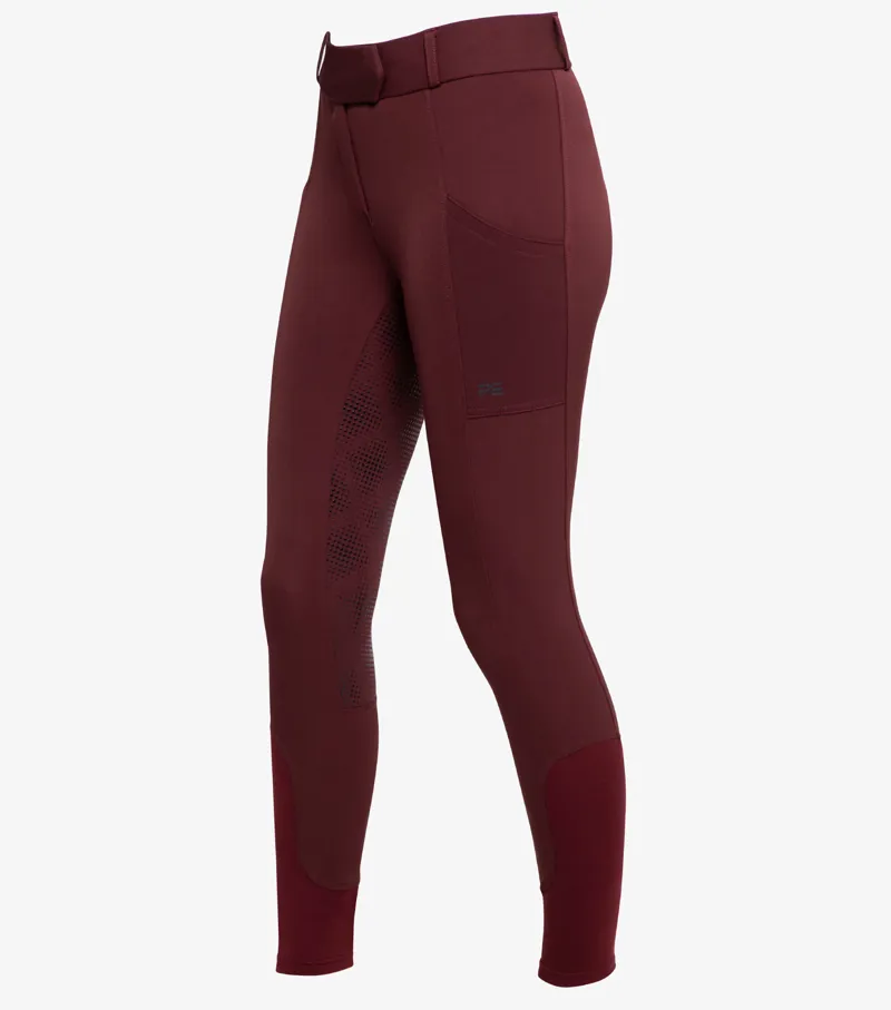Premier Equine Lexington Ladies Full Seat Gel Riding Breeches Burgundy - Image 2