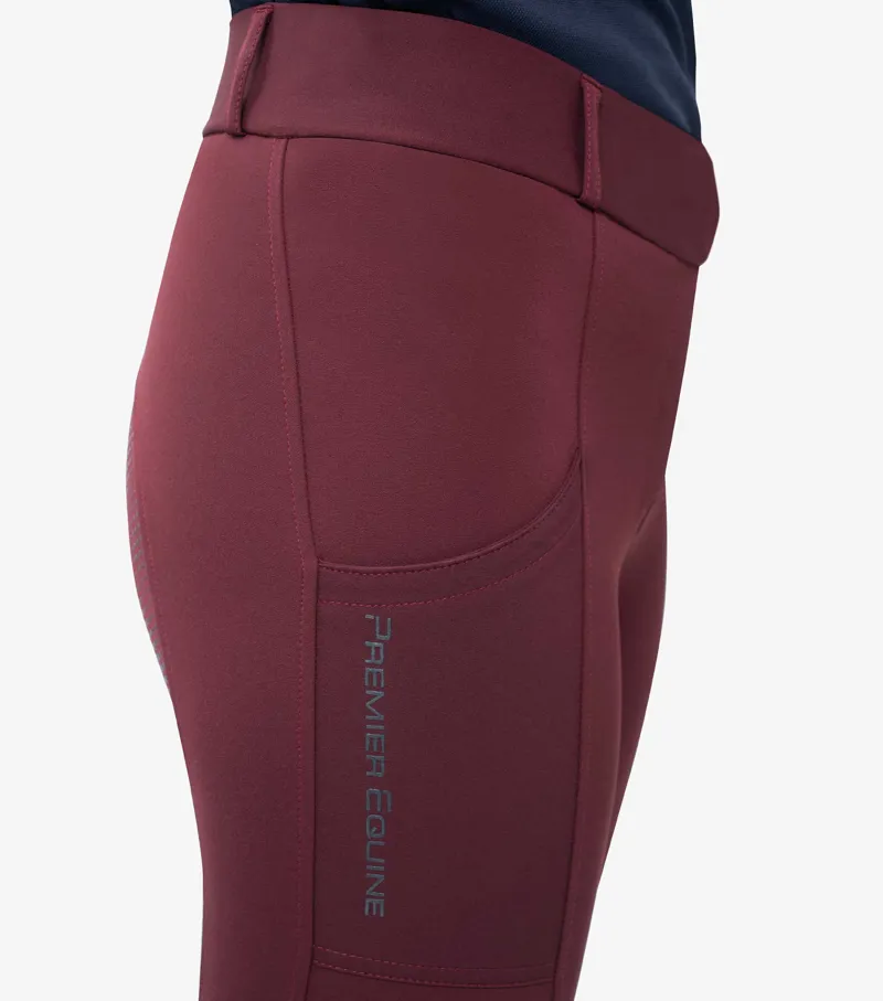 Premier Equine Lexington Ladies Full Seat Gel Riding Breeches Burgundy - Image 4