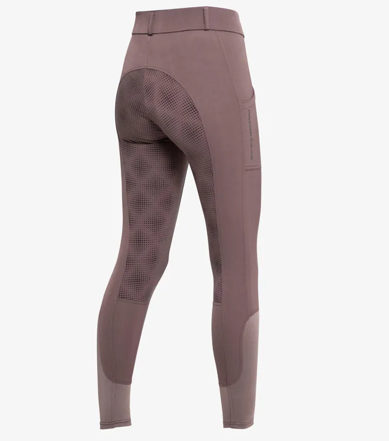 Premier Equine Lexington Ladies Full Seat Gel Riding Breeches Walnut - Image 3