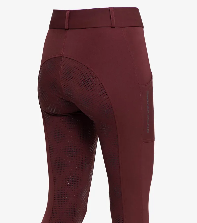 Premier Equine Lexington Ladies Full Seat Gel Riding Breeches Burgundy - Image 6