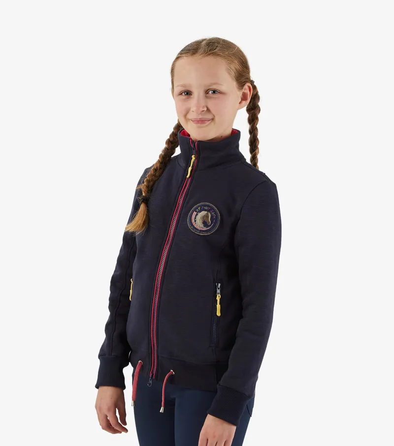 Premier Equine Lillio Girls Riding Jacket Navy - Image 2