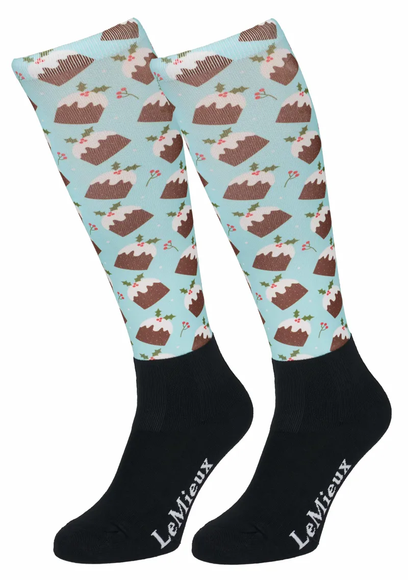 LeMieux Footsie Socks Christmas Puddings