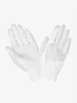 LeMieux Crystal Gloves White