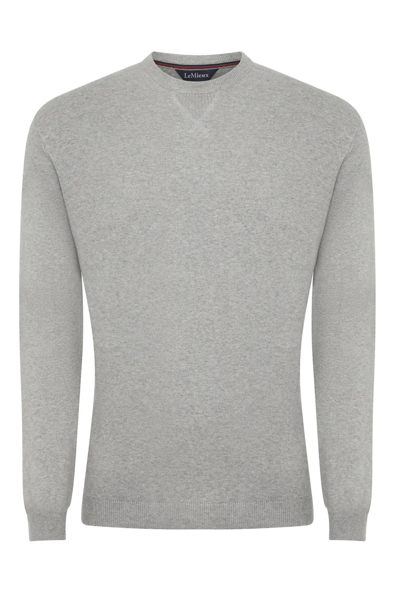 LeMieux Mens Crew Neck Jumper Grey