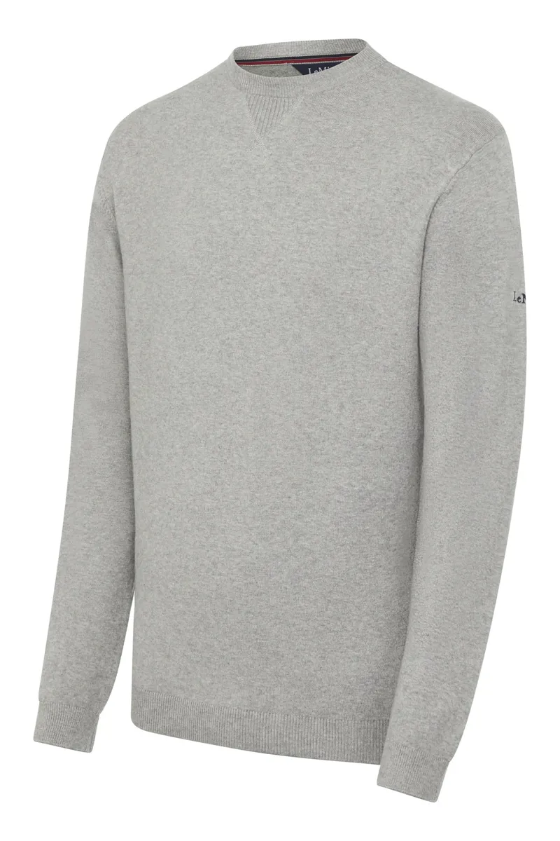 LeMieux Mens Crew Neck Jumper Grey - Image 2