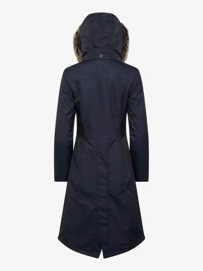 LeMieux Young Rider Long Waterproof Riding Coat Navy - Image 6