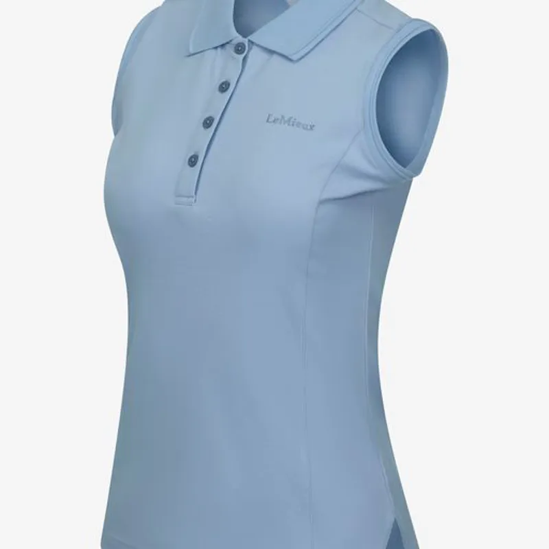 LeMieux Sleeveless Polo Shirt Denim - Image 2