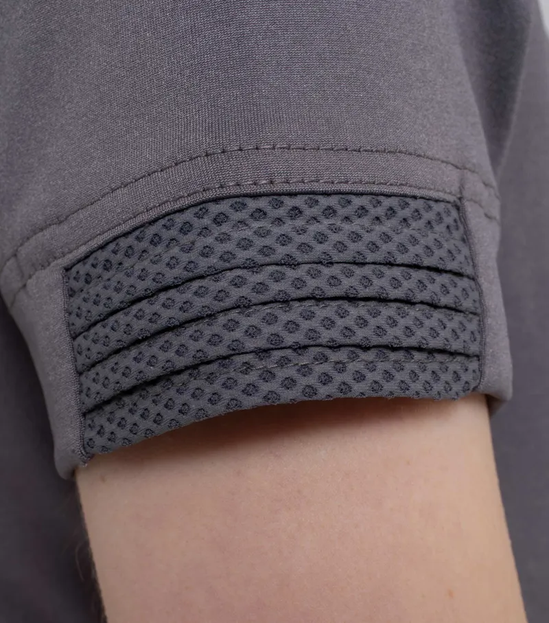 Premier Equine Mini Remisa Girl's Technical Short Sleeve Riding Top Grey - Image 4