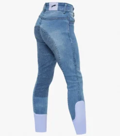 Premier Equine Rocket Girls Denim Riding Breeches Denim Violet