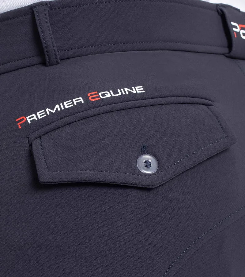 Premier Equine Santino Men's Gel Knee Riding Breeches Navy - Image 4