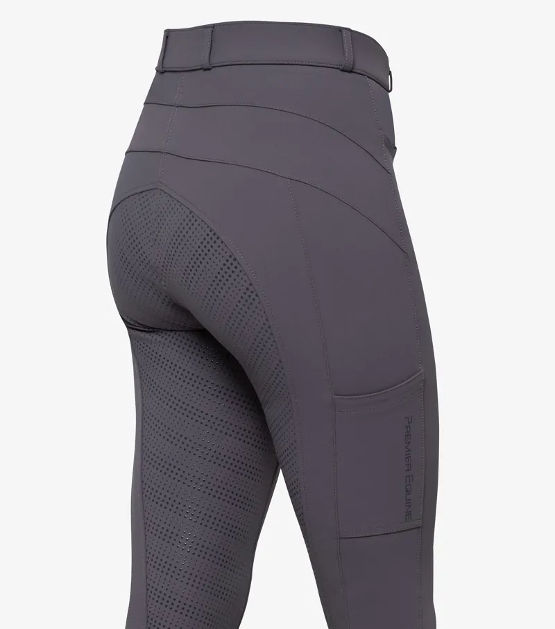 Premier Equine Torrent Ladies Full Seat Gel Riding Breeches Anthracite - Image 5