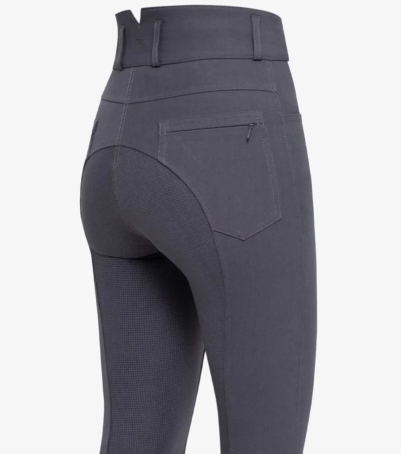 Premier Equine Virtue Ladies Full Seat Gel Riding Breeches Anthracite - Image 5