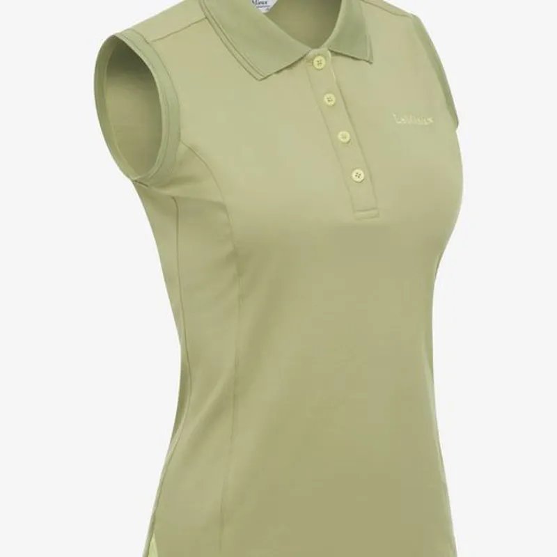 LeMieux Sleeveless Polo Shirt Moss - Image 3