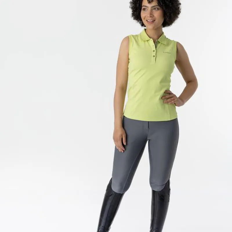 LeMieux Sleeveless Polo Shirt Moss - Image 5